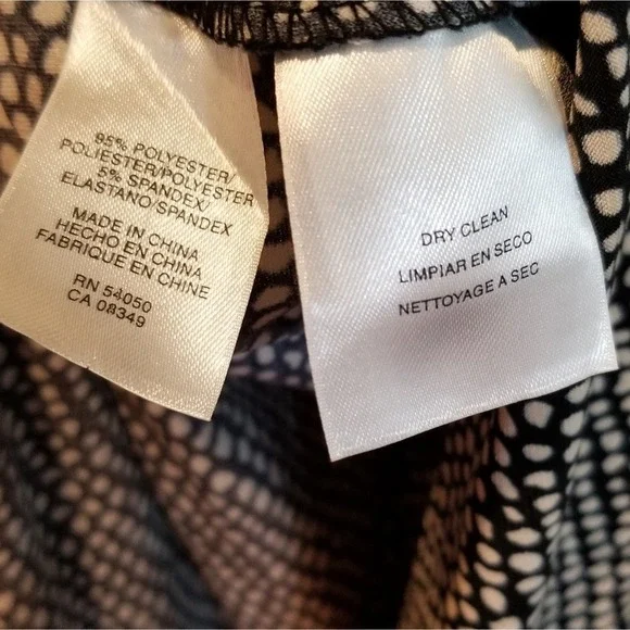 Jones New York Vintage Brown White Dot Print V Neck Cap Sleeve Midi Dress Sz 16 - Picture 4 of 4